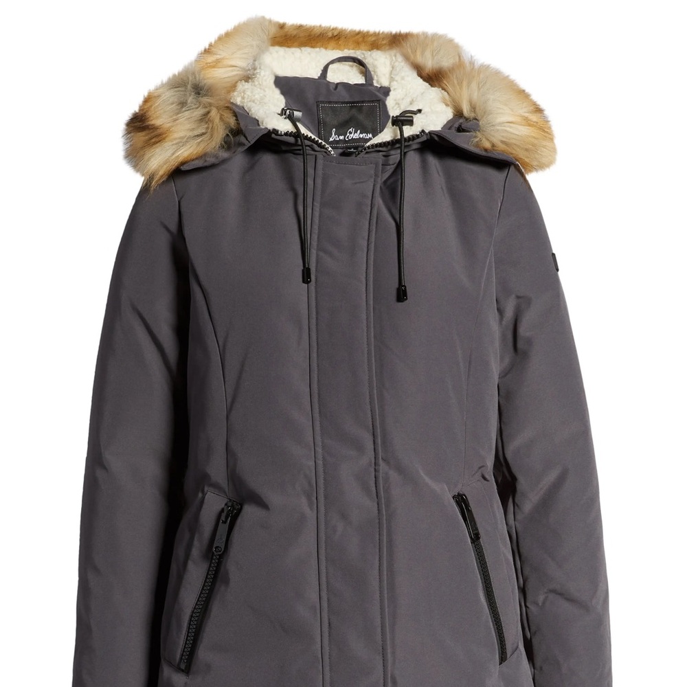 Sam Edelman Faux Fur Trim down Parka